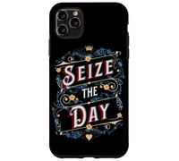Carcasa para iPhone 11 Pro MAX Diseño de tipografía Vintage con Cita Motivacional de Aprovechar el día