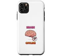 Carcasa para iPhone 11 Pro MAX Diseño Divertido del Humor tecnológico del Cerebro Fuera de línea
