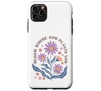 Carcasa para iPhone 11 Pro MAX Diseño Floral Cristiano de Bloom Where God Plante You
