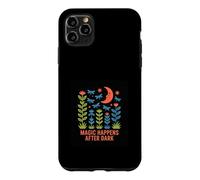 Carcasa para iPhone 11 Pro MAX Diseño Magic Happens After Dark Moon & Flowers