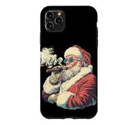 Carcasa para iPhone 11 Pro MAX Disfraz de Papá Noel Rico con cigarro para los Amantes de los Puros