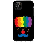 Carcasa para iPhone 11 Pro MAX Disfraz de Payaso de Pelo arcoíris Divertido Bigote Disfraz de Circo