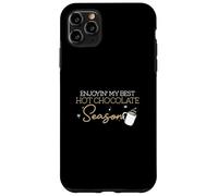 Carcasa para iPhone 11 Pro MAX Disfrutando de mi Mejor Temporada de Chocolate Caliente Divertidos Bebedores de Cacao