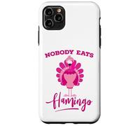 Carcasa para iPhone 11 Pro MAX Divertida Camisa de Acción de Gracias Nobody Eats Flamingo Turkey Face