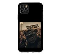 Carcasa para iPhone 11 Pro MAX Divertida Mascota de Panther Student para Selfies Vintage para el Día del Juego