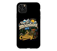 Carcasa para iPhone 11 Pro MAX Divertida Mochila de Senderismo The Mountains Are Calling Pines Trees
