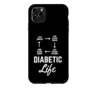 Carcasa para iPhone 11 Pro MAX Divertida Tabla de Estilo de Vida de Diabetic Life para diabéticos Fun Wear