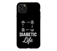 Carcasa para iPhone 11 Pro MAX Divertida Tabla de Estilo de Vida de Diabetic Life para diabéticos Fun Wear