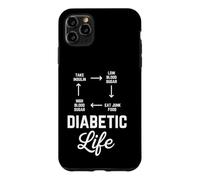 Carcasa para iPhone 11 Pro MAX Divertida Tabla de Estilo de Vida de Diabetic Life para diabéticos Fun Wear