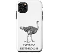 Carcasa para iPhone 11 Pro MAX Divertido Avestruz sin Pantalones Thundergoose Nombre Animal Broma estúpida