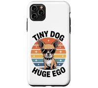 Carcasa para iPhone 11 Pro MAX Divertido Chihuahua Tiny Dog Enorme Ego Jefe Actitud