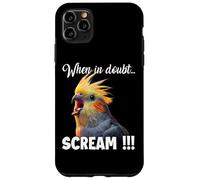 Carcasa para iPhone 11 Pro MAX Divertido Cockatiel T Screaming Bird Meme para propietarios