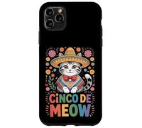 Carcasa para iPhone 11 Pro MAX Divertido Dicho Mexicano del Sombrero del Gato del Cinco de Meow