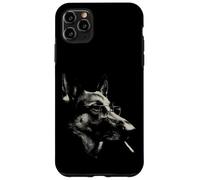 Carcasa para iPhone 11 Pro MAX Divertido diseño de Estilo Retro canino Intelectual para Amantes de los Perros