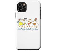 Carcasa para iPhone 11 Pro MAX Divertido Humor de Pato Profesor, enseñanza impulsada por el Amor