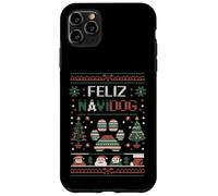 Carcasa para iPhone 11 Pro MAX Divertido Juego de Palabras para dueño de Perro de Navidad - Feliz Navidog Ugly Christmas