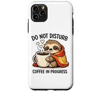 Carcasa para iPhone 11 Pro MAX Do Not Disturb Coffee Sloth Cute Funny Morning Mood Tees