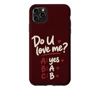 Carcasa para iPhone 11 Pro MAX Do U Love Me Yes No Maybe Humor de Pareja Cita romántica