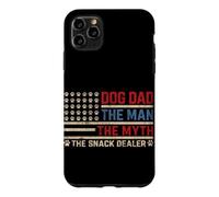 Carcasa para iPhone 11 Pro MAX Dog Dad The Man The Myth The Snack Dealer Bandera Estadounidense