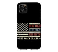 Carcasa para iPhone 11 Pro MAX Dog Dad The Man The Myth The Snack Dealer Bandera Estadounidense
