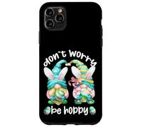 Carcasa para iPhone 11 Pro MAX Don`t Worry Be Hoppy with Cute Bunny Ears and Easter GNOME
