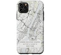 Carcasa para iPhone 11 Pro MAX Donde comenzó Nuestra Historia - Mapa de la Ciudad de Nueva York