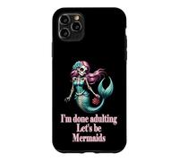 Carcasa para iPhone 11 Pro MAX Done Adulting Sassy Let's be Mermaids Divertido Regalo de Calavera de azúcar