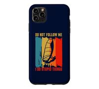Carcasa para iPhone 11 Pro MAX Don't Follow Me I Do Stupid Things Retro Windsurf