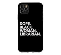 Carcasa para iPhone 11 Pro MAX Dope Bibliotecaria Mujer Negra Bibliotecarios Afroamericanos