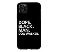 Carcasa para iPhone 11 Pro MAX Dope Black Man Dog Walker Orgullo afroamericano