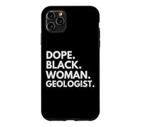 Carcasa para iPhone 11 Pro MAX Dope Black Woman Geólogo empoderado Mes de la Historia Negra