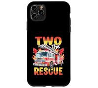 Carcasa para iPhone 11 Pro MAX Dos el camión de Bomberos de Rescate 2do cumpleaños Bombero Motor