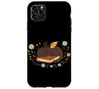 Carcasa para iPhone 11 Pro MAX Dragón Dormido en Libro Libro de fantasía Nerd Bookworm Reading