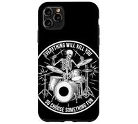 Carcasa para iPhone 11 Pro MAX Drummer Skeleton Everything Will Kill You Funny