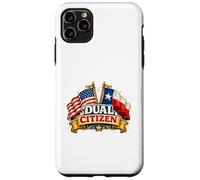 Carcasa para iPhone 11 Pro MAX Dual Citizen Texas American Flag Patriotic Funny Pride