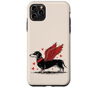 Carcasa para iPhone 11 Pro MAX Dueño de Perro Salchicha con alas de ángel Lindo Perro Salchicha