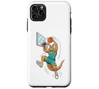 Carcasa para iPhone 11 Pro MAX Dunking Kangaroo Hoops Jugador de Baloncesto Animal