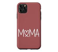 Carcasa para iPhone 11 Pro MAX Dusty Rose - Mama Heart Lettering Minimalista Motherhood Love
