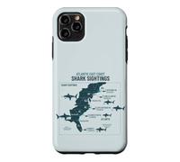 Carcasa para iPhone 11 Pro MAX East Coast Shark Sightings Cool Map