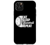 Carcasa para iPhone 11 Pro MAX Eat Sleep Baseball Repeat Softball Catcher Batter Baseballer