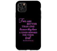 Carcasa para iPhone 11 Pro MAX Eclesiastés 4:9 Versículo de la Biblia Dos Son Mejores Que una Unidad