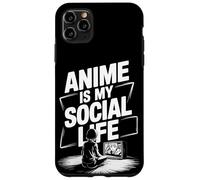 Carcasa para iPhone 11 Pro MAX El Anime es mi Vida Social, Divertido diseño de Cultura Otaku para fanáticos de Japón