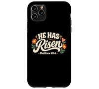 Carcasa para iPhone 11 Pro MAX Él es Resucitado Pascua Cristiano Vacío Tumba Resurrección Domingo