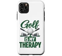 Carcasa para iPhone 11 Pro MAX «El Golf es mi Terapia», Divertida Cita Deportiva Feliz