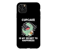 Carcasa para iPhone 11 Pro MAX El Lindo Cupcake de Dinosaurio es mi Secreto para la Felicidad: Dinosaurios