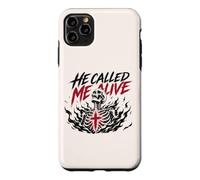 Carcasa para iPhone 11 Pro MAX Él me llamó Vivo Jesús Fe Esqueleto Cristiano