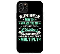Carcasa para iPhone 11 Pro MAX El Sexo es como Las matemáticas Sucio Papá Chiste Divertido Matemático Travieso