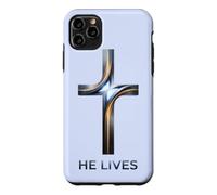 Carcasa para iPhone 11 Pro MAX Él Vive Cruz Cristiana