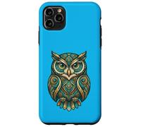Carcasa para iPhone 11 Pro MAX Elemental Folk Art Owl Symmetrical Mandala Bird Graphic