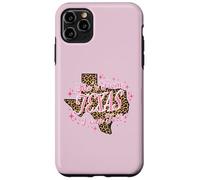 Carcasa para iPhone 11 Pro MAX Ella es de Texas I Can Tell Pink Leopard